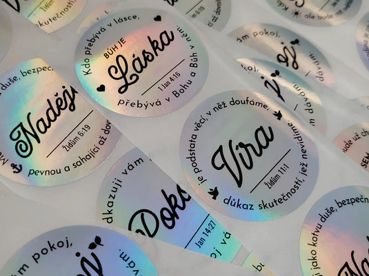 Kresťanské holografické nálepky s biblickými citátmi – inšpirácia na každý deň! - Gracefolk