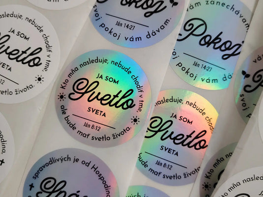 Kresťanské holografické nálepky s biblickými citátmi – inšpirácia na každý deň! - Gracefolk