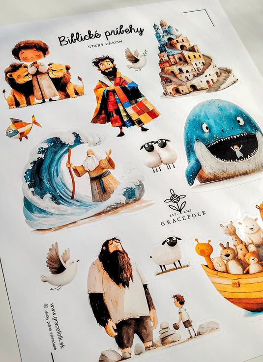 Kresťanské nálepky pre deti: Starý zákon - Gracefolk