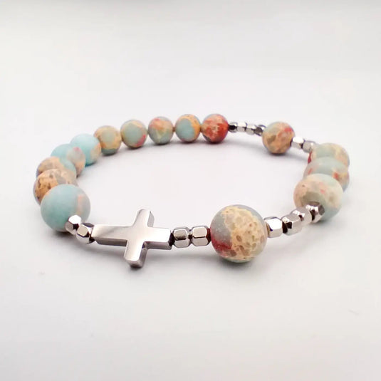 Náramok - ruženec Aqua terra - Gracefolk